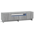 LED tv-meubel Grijs Sonoma Bewerkt hout