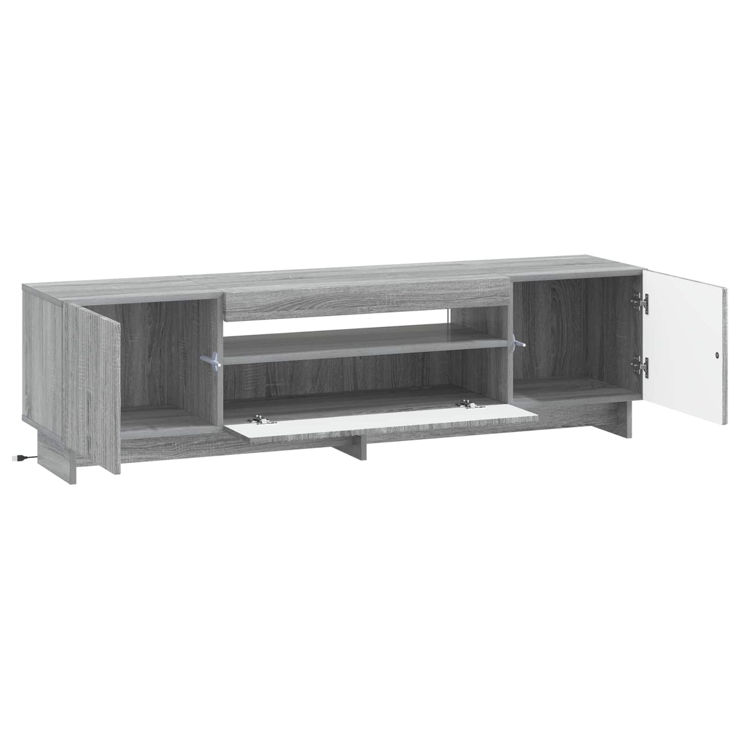 LED tv-meubel Grijs Sonoma Bewerkt hout