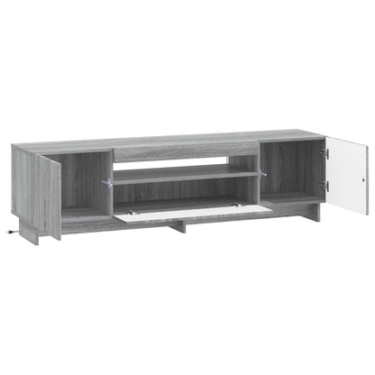 LED tv-meubel Grijs Sonoma Bewerkt hout