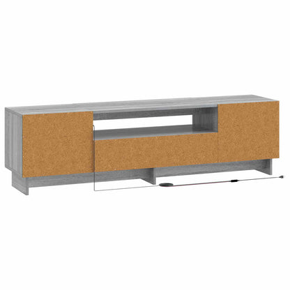 LED tv-meubel Grijs Sonoma Bewerkt hout