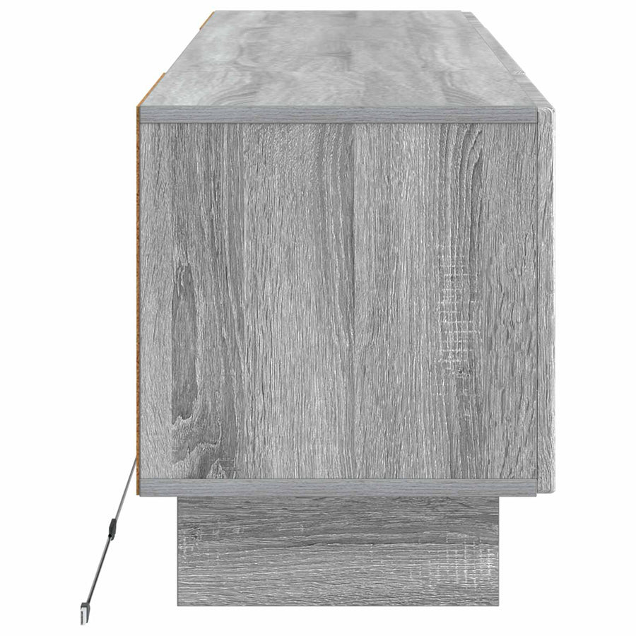 LED tv-meubel Grijs Sonoma Bewerkt hout