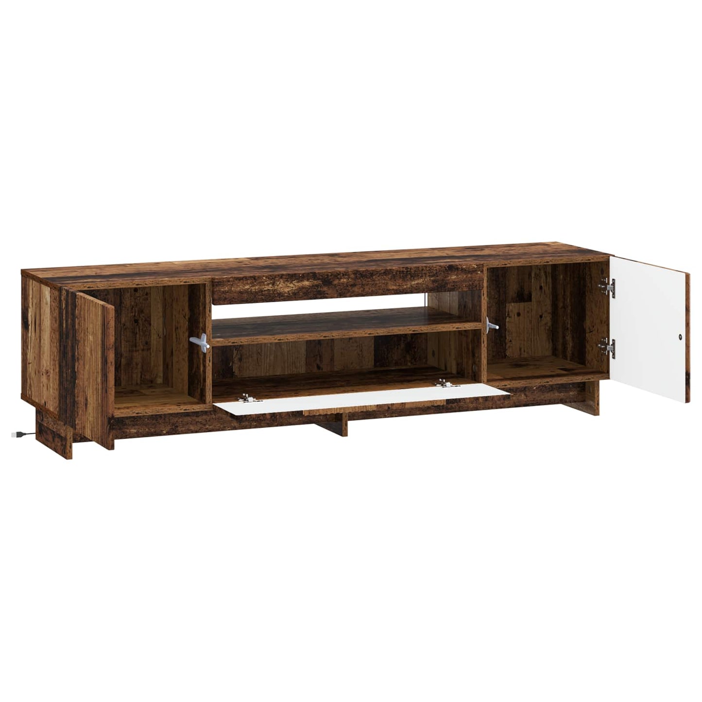 LED tv-meubel Oud hout Bewerkt hout