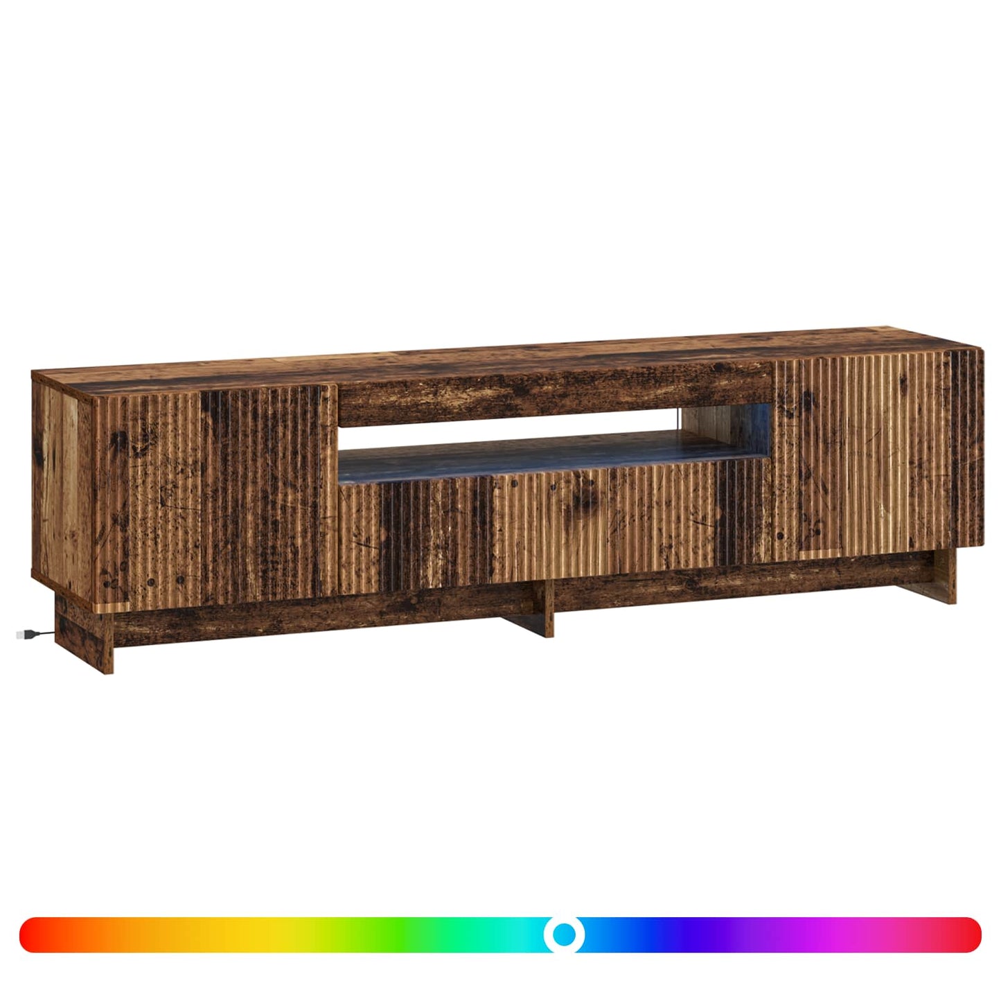LED tv-meubel Oud hout Bewerkt hout
