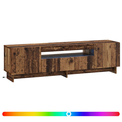 LED tv-meubel Oud hout Bewerkt hout