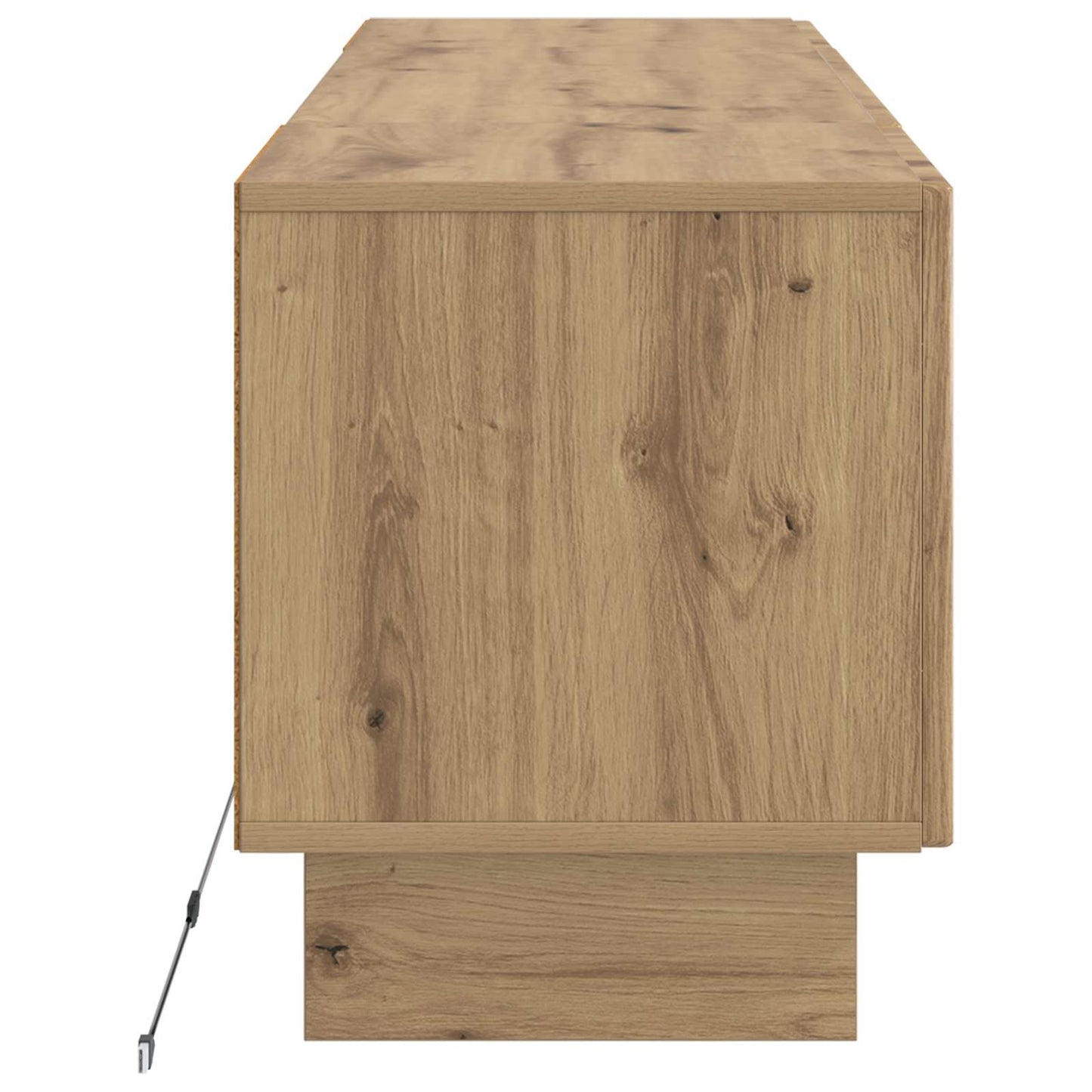 LED tv-meubel Artisanaal eiken Bewerkt hout