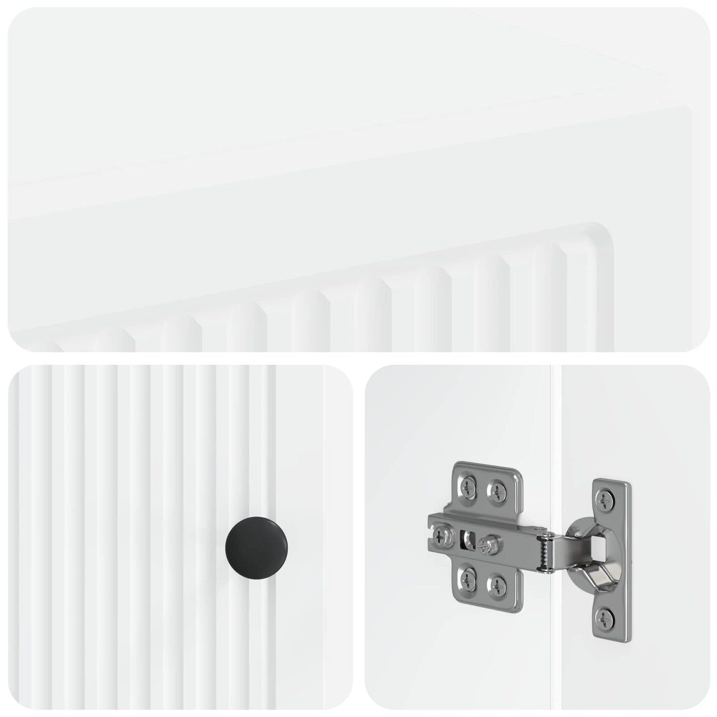 Toiletkast EDE Wit 66 x 25,5 x 190 cm Bewerkt hout