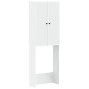 Toiletkast EDE 66x25,5x190 cm wit bewerkt hout