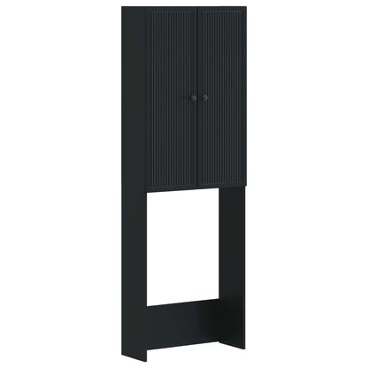 Toiletkast EDE Zwart 66 x 25,5 x 190 cm Bewerkt hout