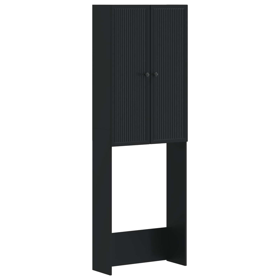 Toiletkast EDE Zwart 66 x 25,5 x 190 cm Bewerkt hout
