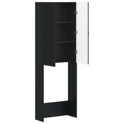 Toiletkast EDE Zwart 66 x 25,5 x 190 cm Bewerkt hout