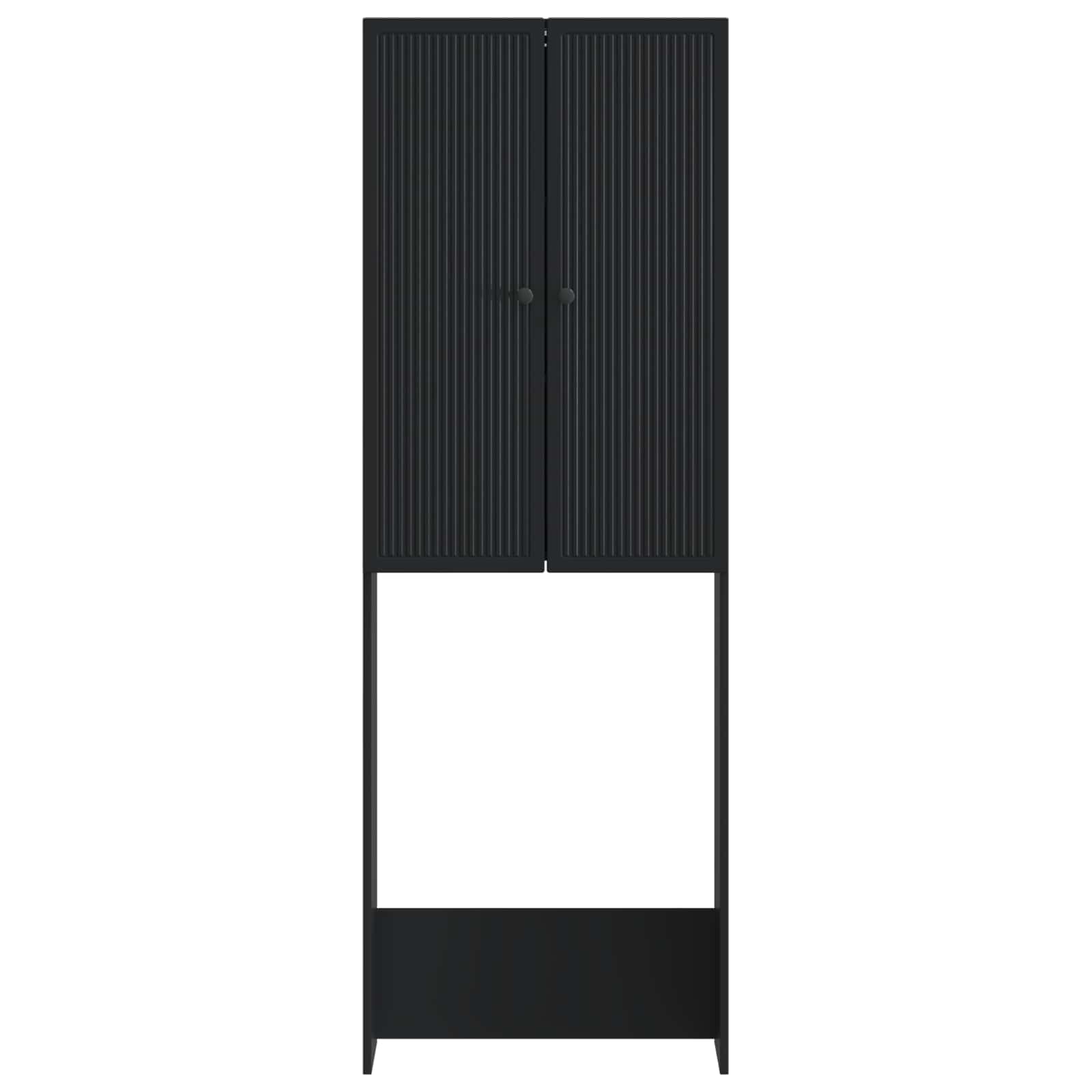 Toiletkast EDE Zwart 66 x 25,5 x 190 cm Bewerkt hout