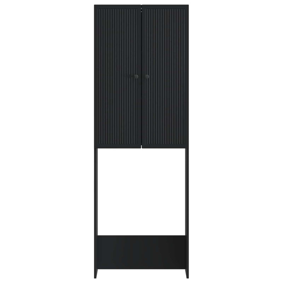 Toiletkast EDE Zwart 66 x 25,5 x 190 cm Bewerkt hout
