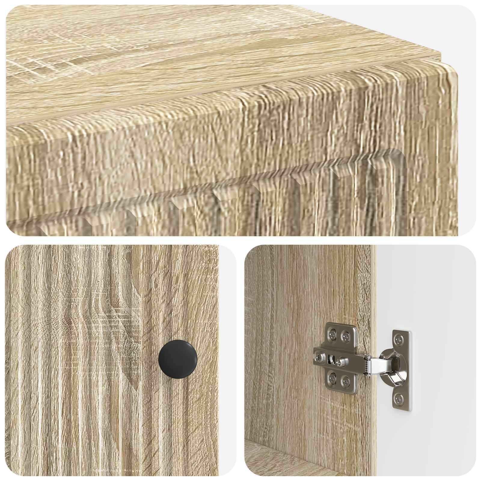 Toiletkast EDE Sonoma Eiken 66 x 25,5 x 190 cm Bewerkt hout