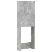 Toiletkast 66x25,5x190 cm betongrijs bewerkt hout