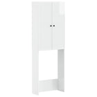 Toiletkast EDE Hoogglans Wit 66 x 25,5 x 190 cm Bewerkt hout