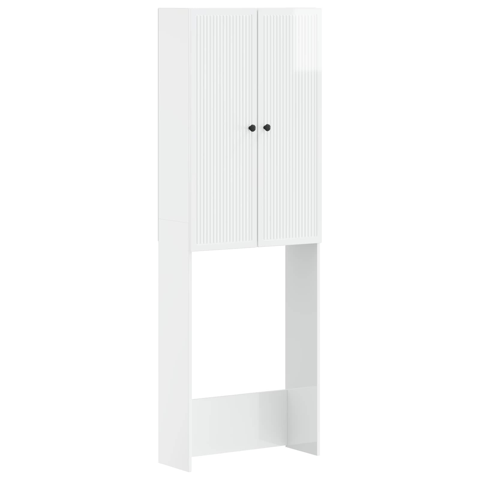 Toiletkast EDE Hoogglans Wit 66 x 25,5 x 190 cm Bewerkt hout