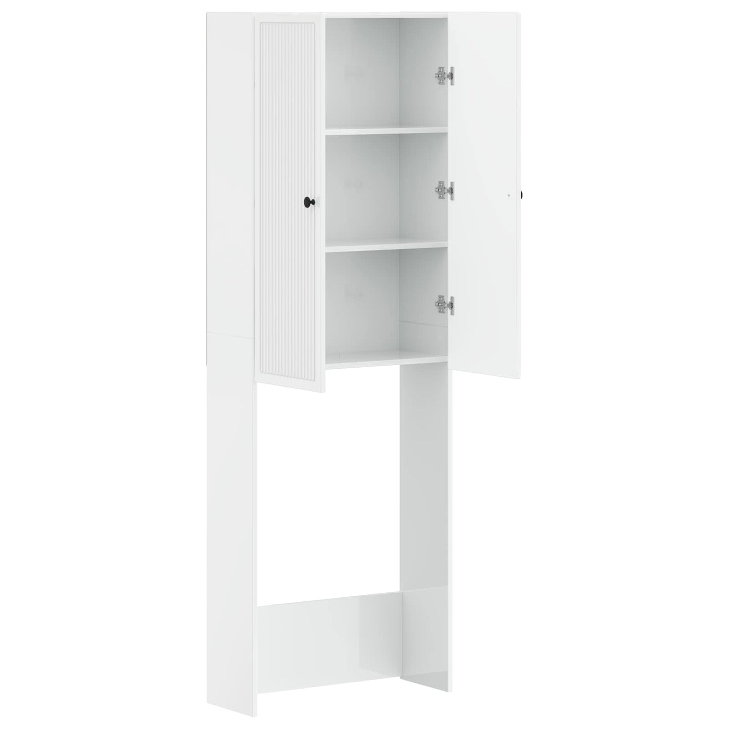 Toiletkast EDE Hoogglans Wit 66 x 25,5 x 190 cm Bewerkt hout