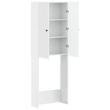 Toiletkast EDE Hoogglans Wit 66 x 25,5 x 190 cm Bewerkt hout