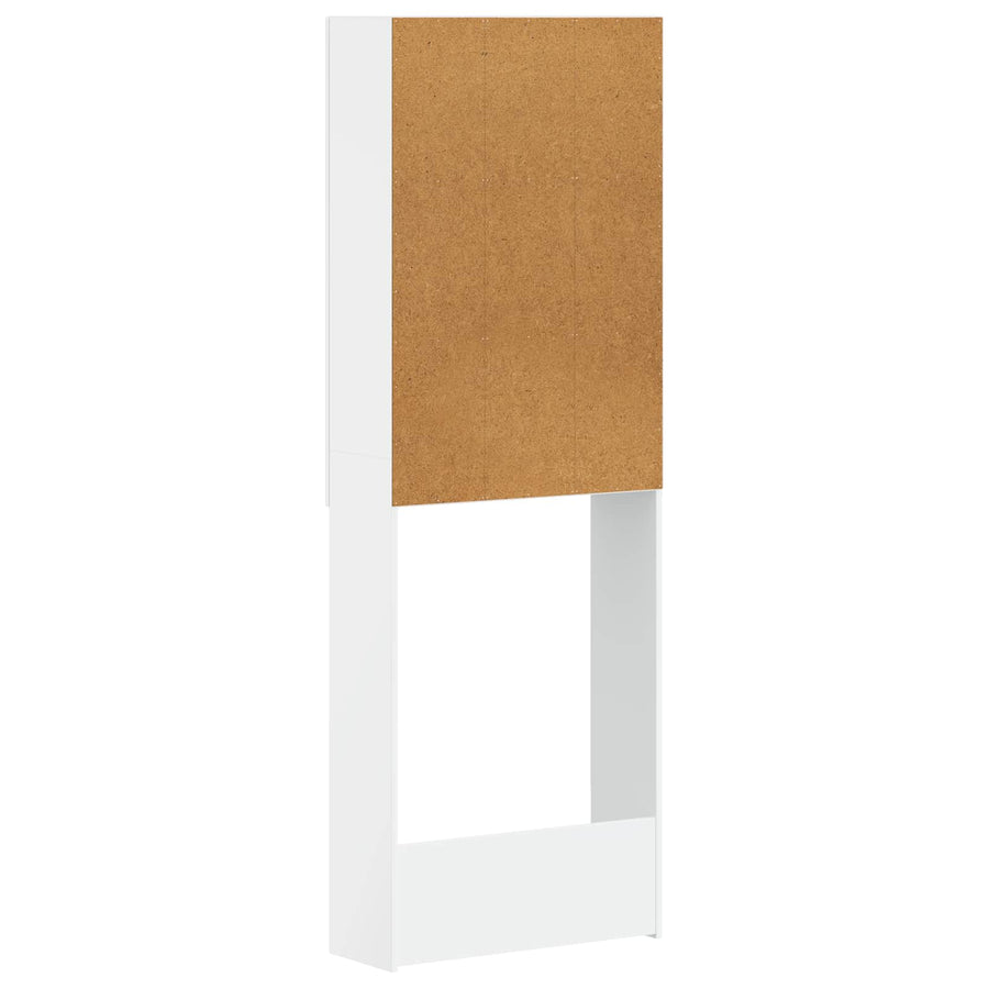 Toiletkast EDE Hoogglans Wit 66 x 25,5 x 190 cm Bewerkt hout