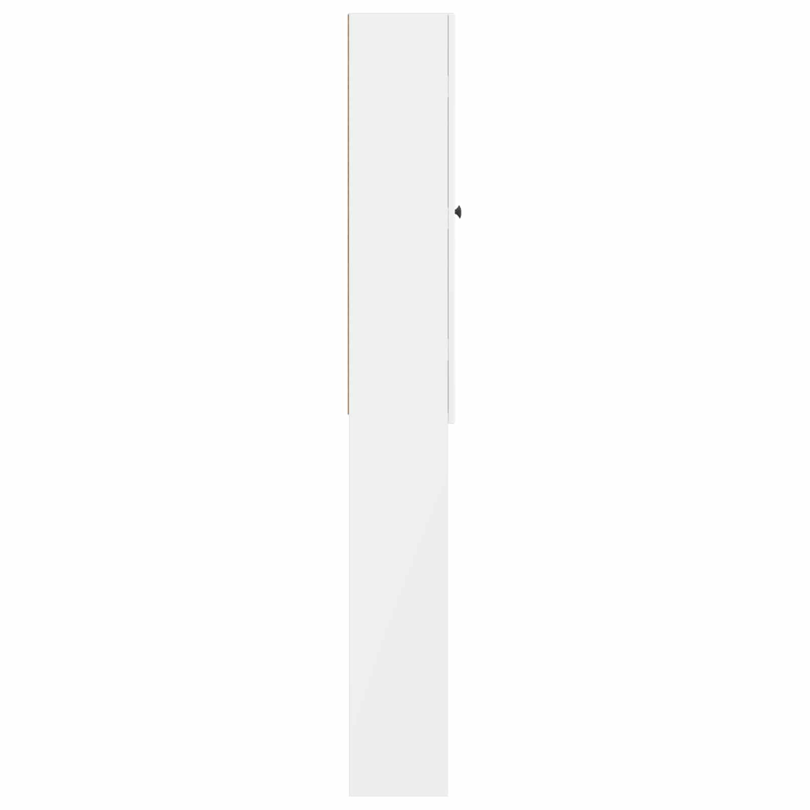 Toiletkast EDE Hoogglans Wit 66 x 25,5 x 190 cm Bewerkt hout