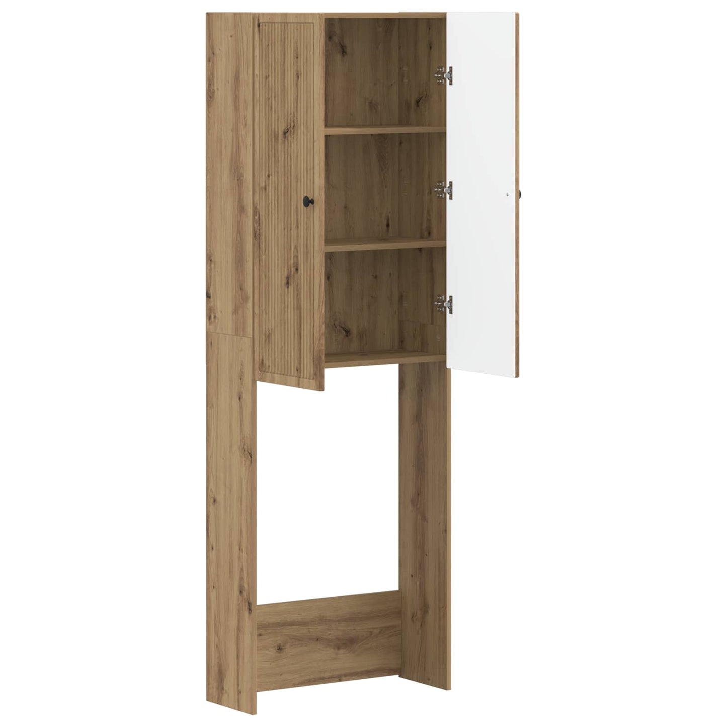 Toiletkast EDE Artisanaal eiken 66 x 25,5 x 190 cm Bewerkt hout