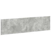 Hoofdbord wandmontage 200x3x50 cm betongrijs bewerkt hout