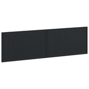 Hoofdbord wandmontage 180x50x3 cm zwart bewerkt hout