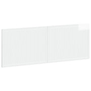Hoofdbord 140x3x50 cm hoogglans wit bewerkt hout wandmontage