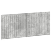 Hoofdbord wandmontage 120x3x50 cm betongrijs bewerkt hout