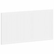 Hoofdbord wandgemonteerd 100x3x50 cm wit bewerkt hout