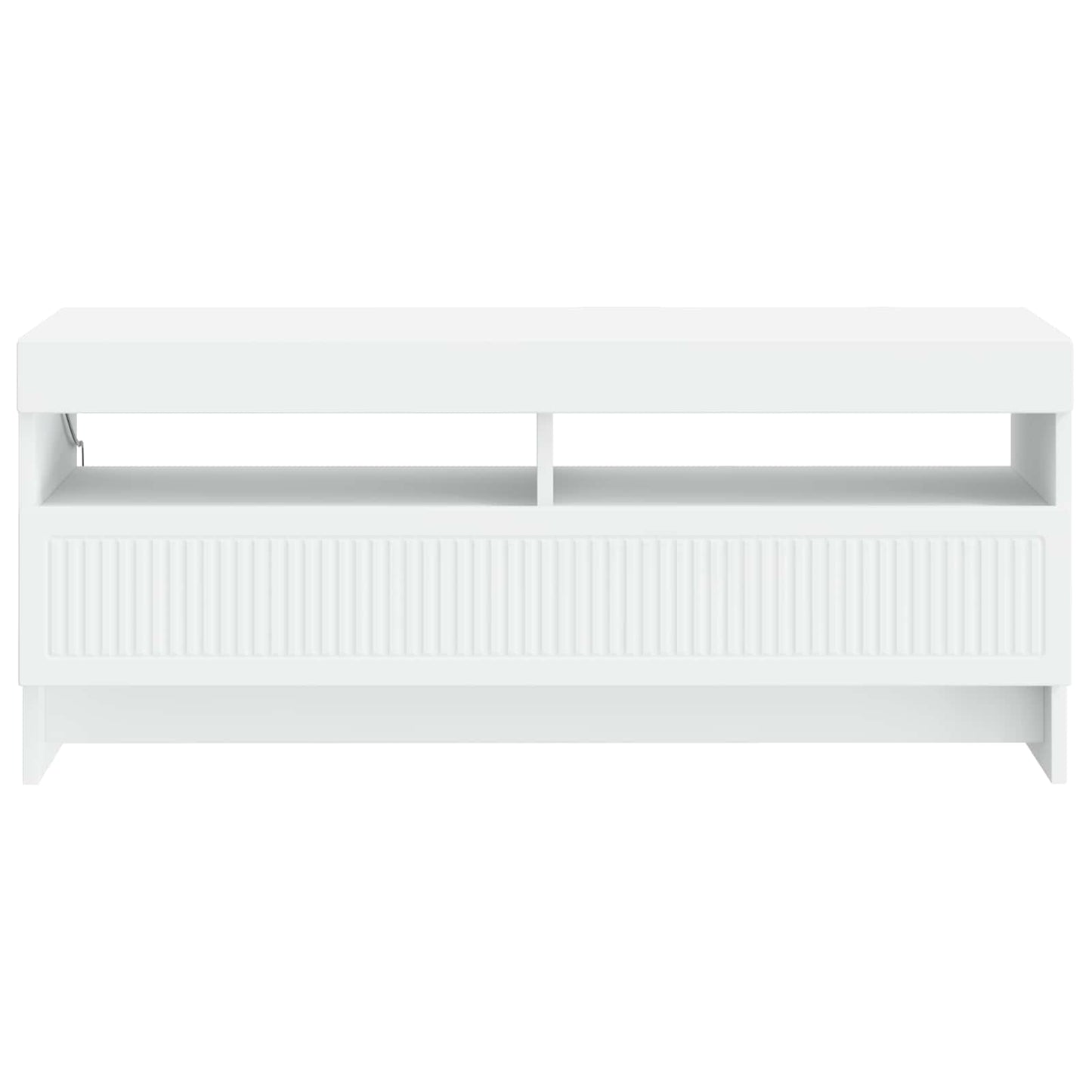 LED tv-meubel Wit Bewerkt hout