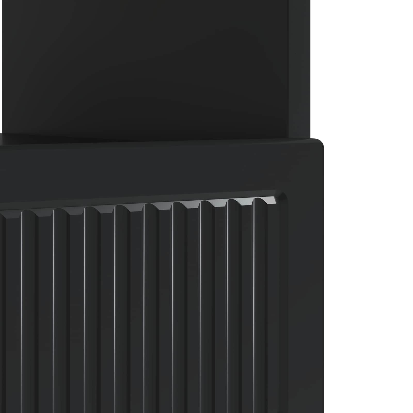 LED tv-meubel Zwart Bewerkt hout