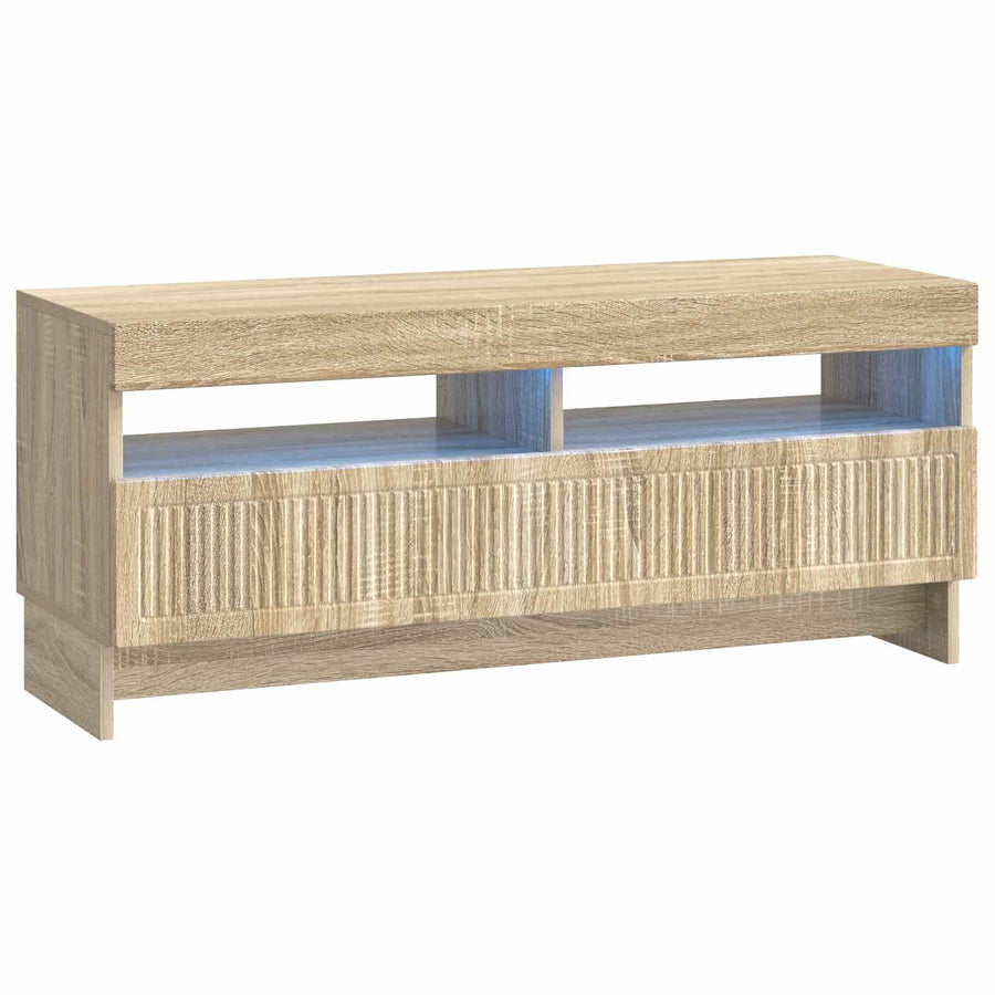 LED tv-meubel Sonoma Eiken Bewerkt hout