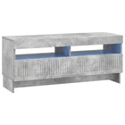 LED tv-meubel Betongrijs Bewerkt hout