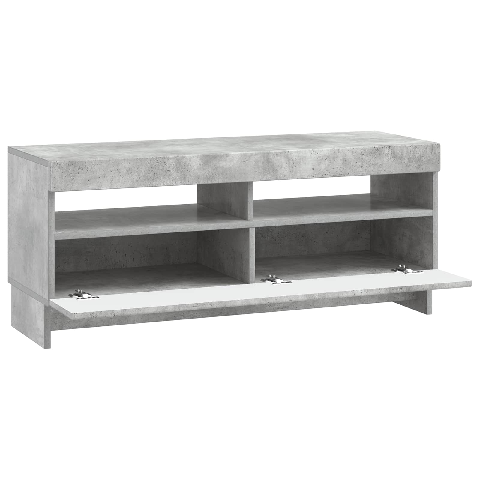 LED tv-meubel Betongrijs Bewerkt hout