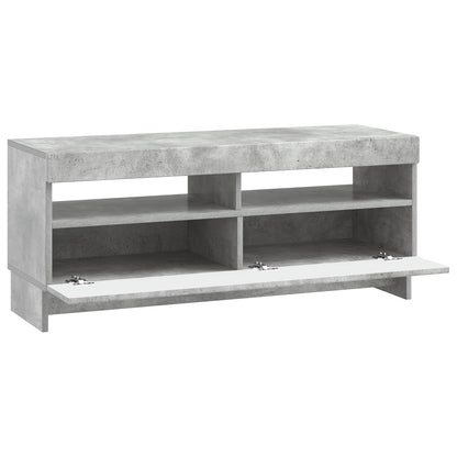 LED tv-meubel Betongrijs Bewerkt hout