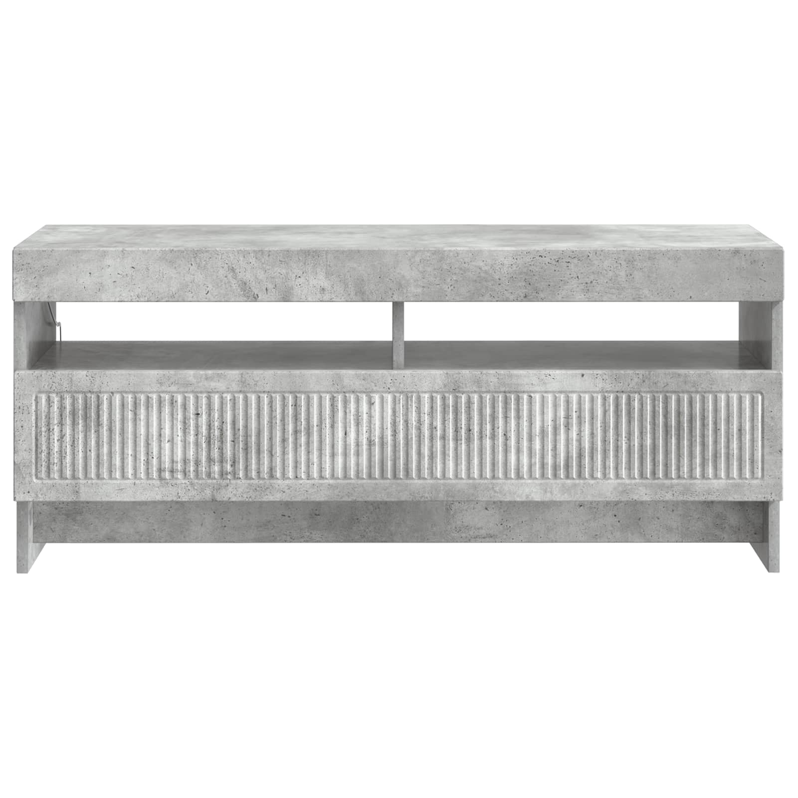 LED tv-meubel Betongrijs Bewerkt hout