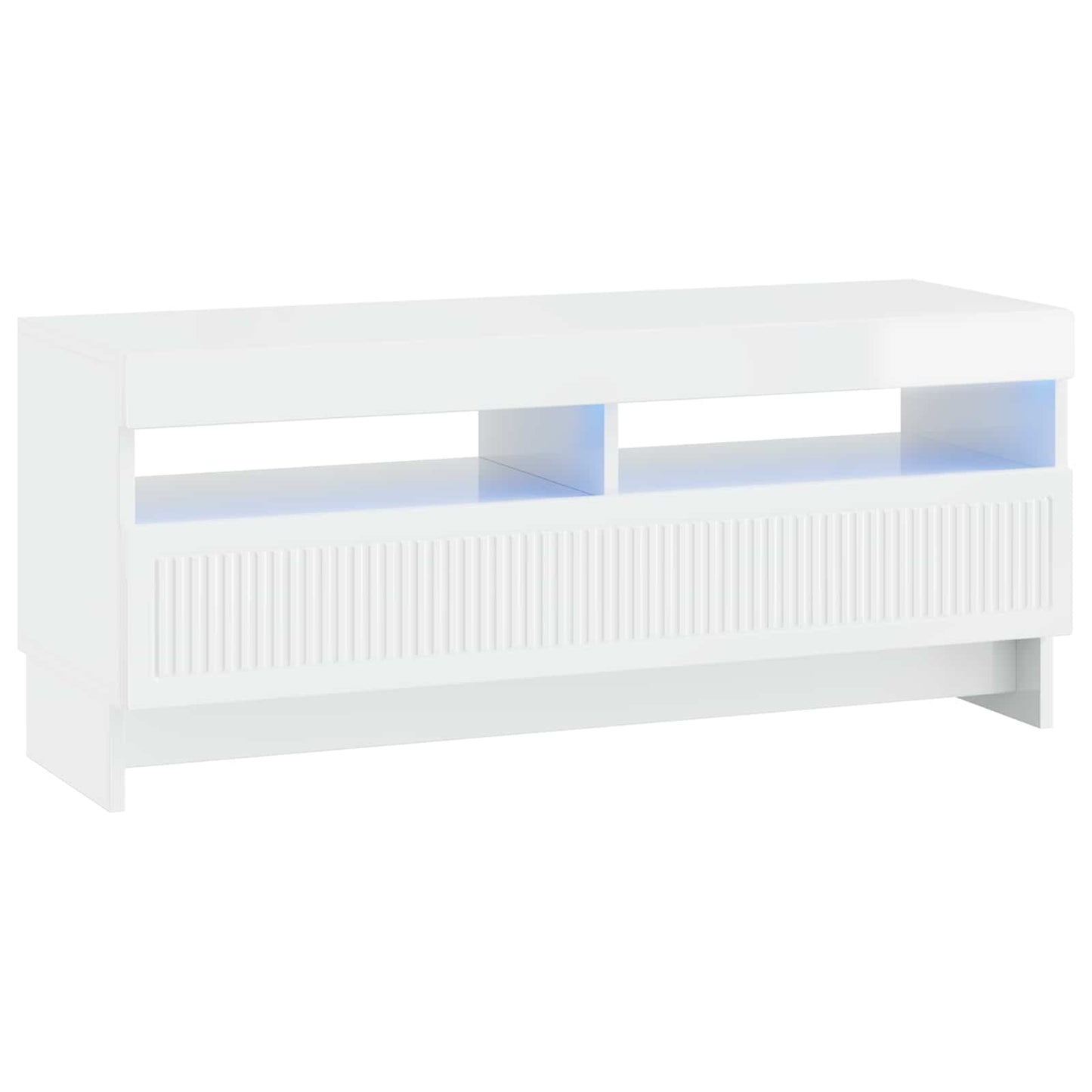 LED tv-meubel Hoogglans Wit Bewerkt hout