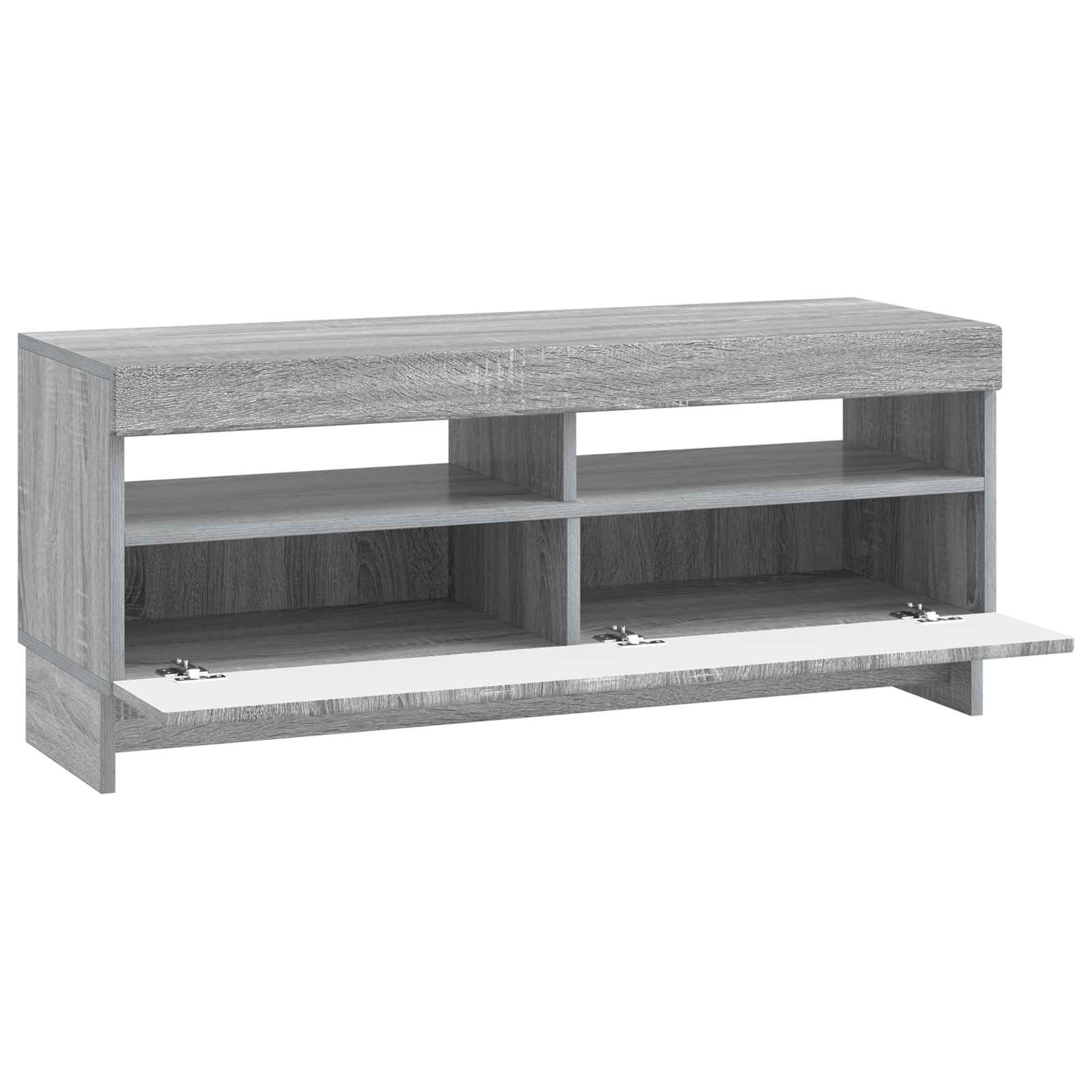 LED tv-meubel Grijs Sonoma Bewerkt hout