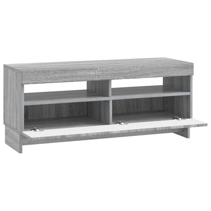 LED tv-meubel Grijs Sonoma Bewerkt hout