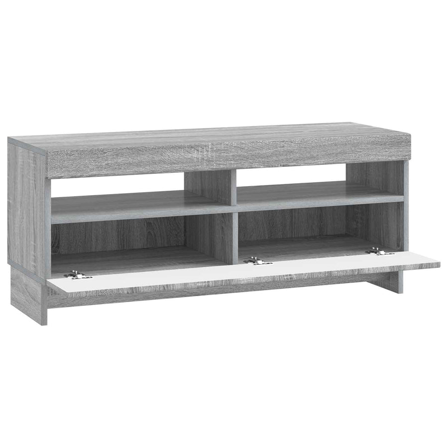 LED tv-meubel Grijs Sonoma Bewerkt hout
