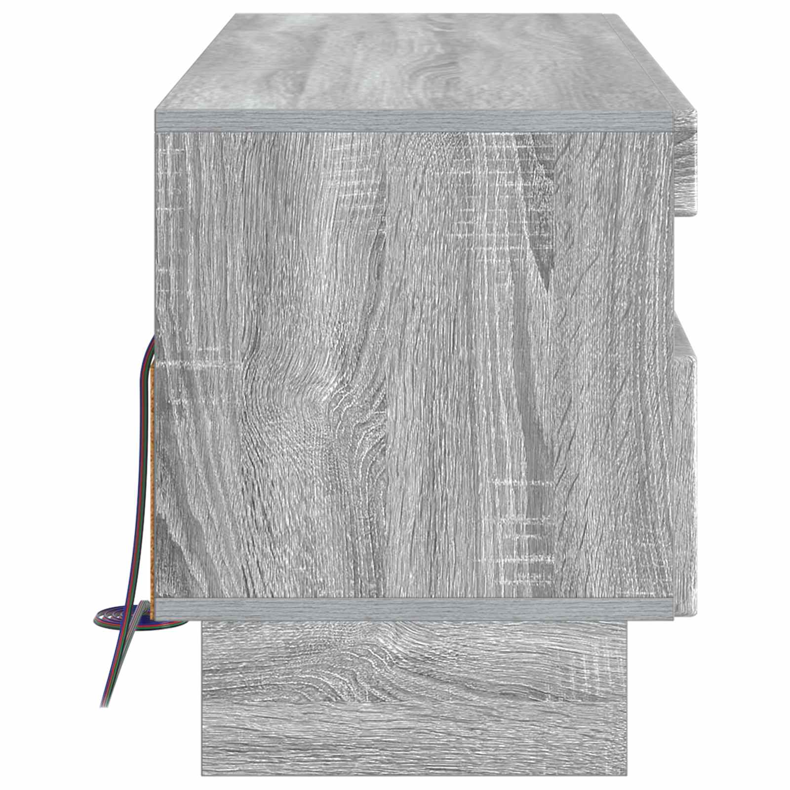 LED tv-meubel Grijs Sonoma Bewerkt hout