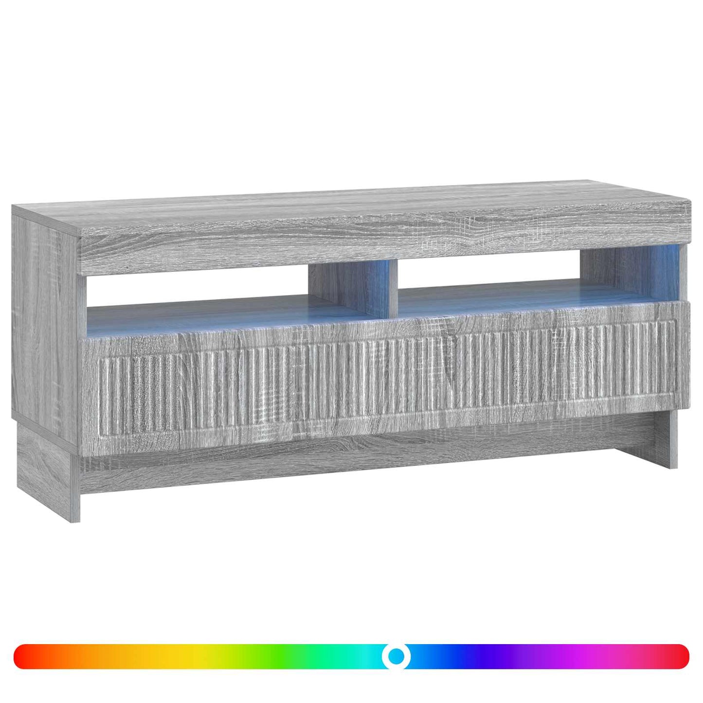 LED tv-meubel Grijs Sonoma Bewerkt hout