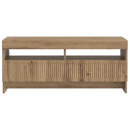 LED tv-meubel Artisanaal eiken Bewerkt hout