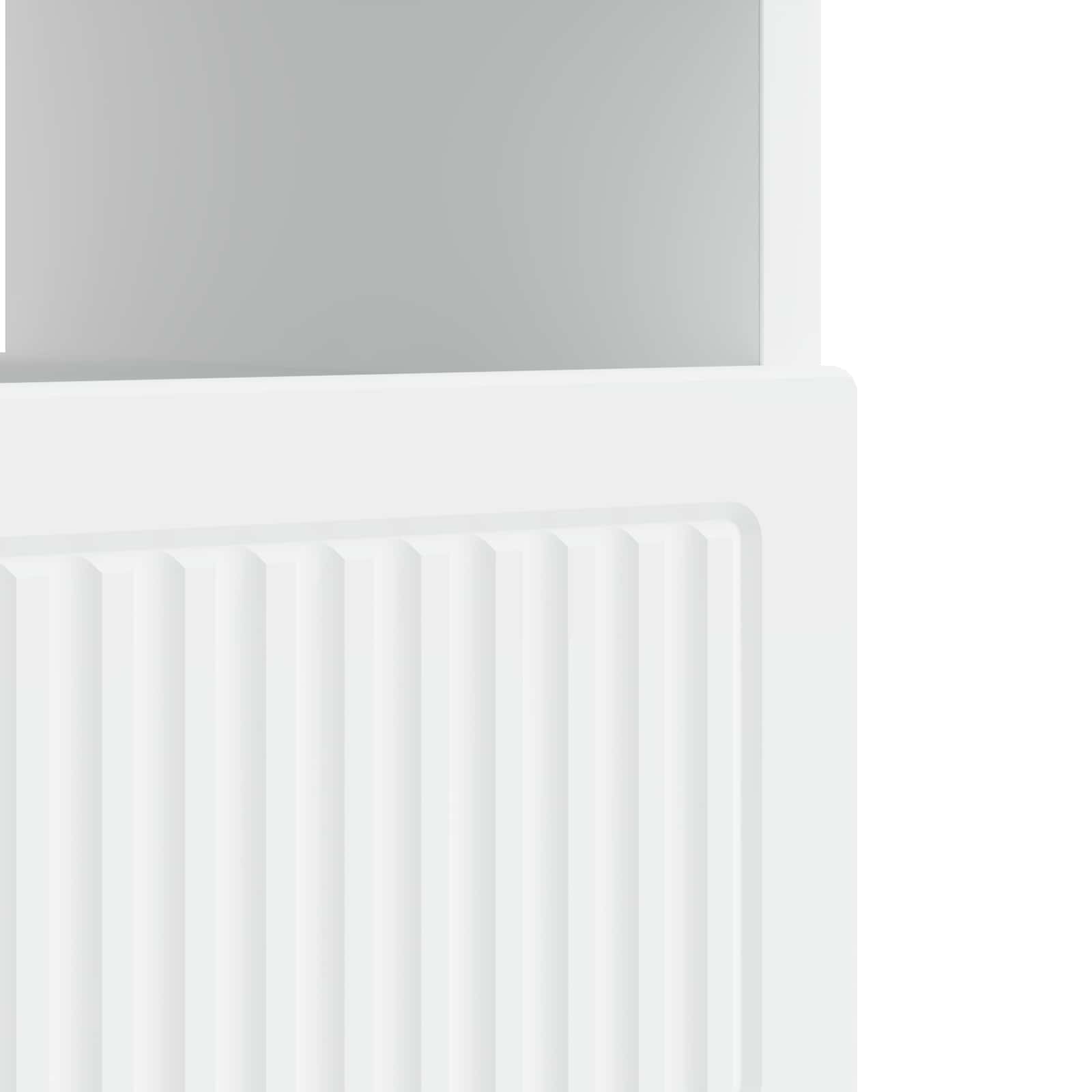 LED tv-meubel Wit Bewerkt hout