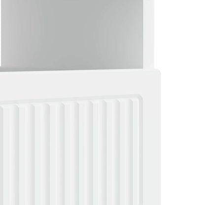LED tv-meubel Wit Bewerkt hout