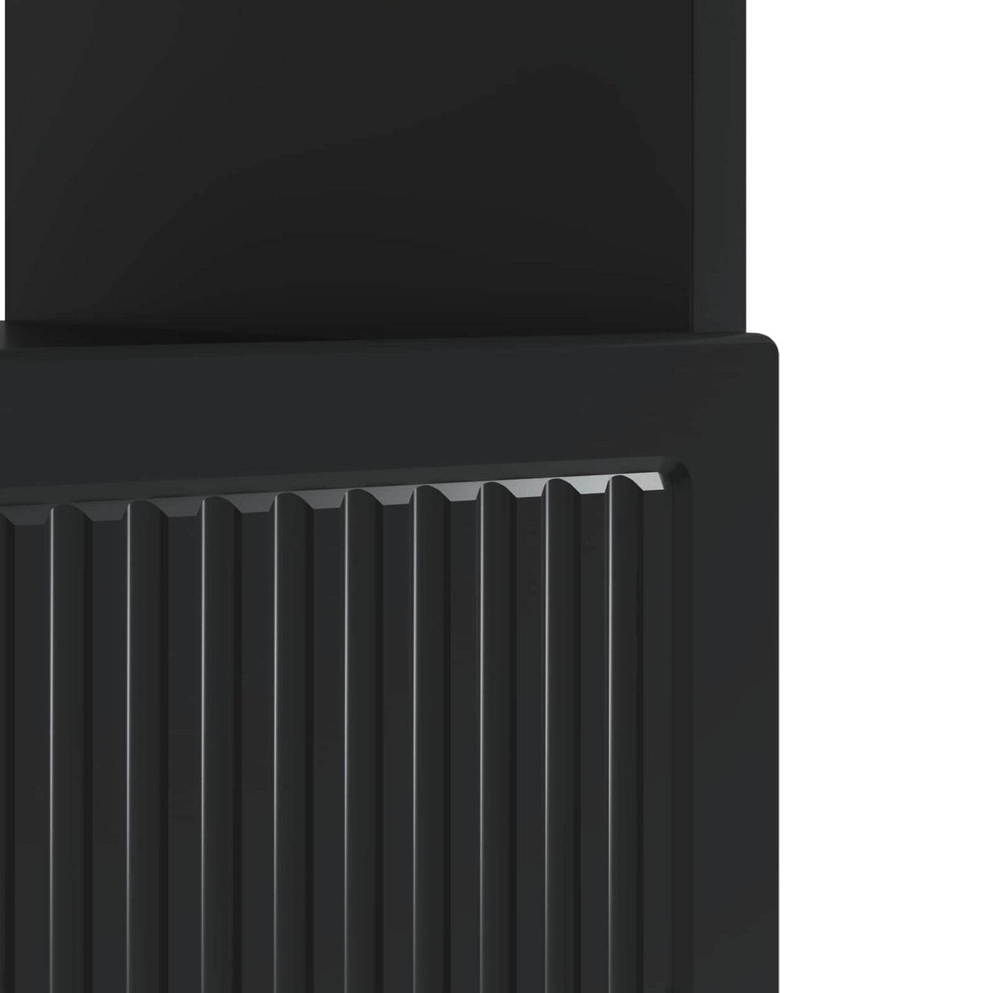 LED tv-meubel Zwart Bewerkt hout