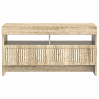 LED tv-meubel Sonoma Eiken Bewerkt hout