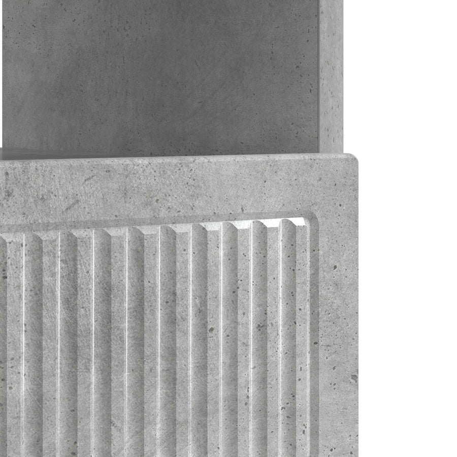 LED tv-meubel Betongrijs Bewerkt hout
