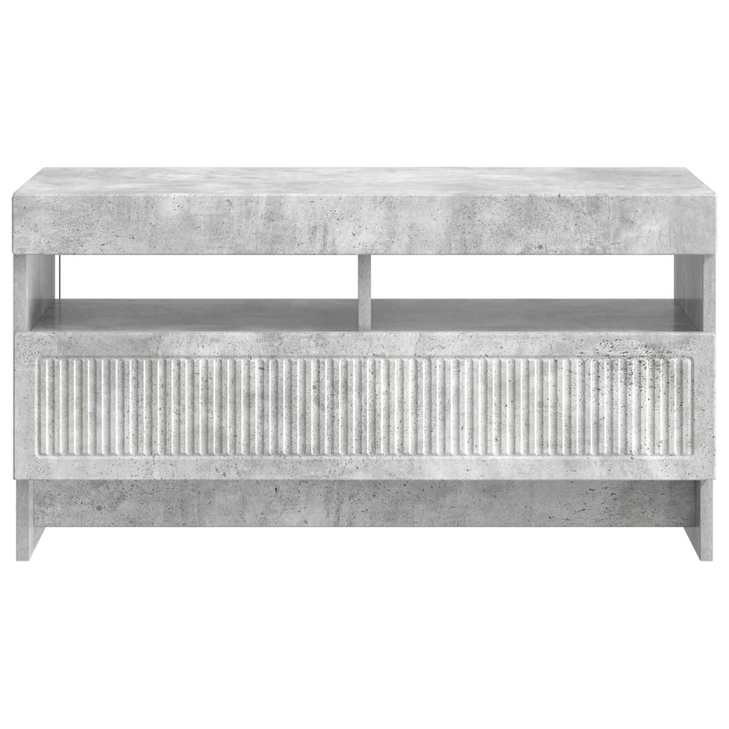 LED tv-meubel Betongrijs Bewerkt hout